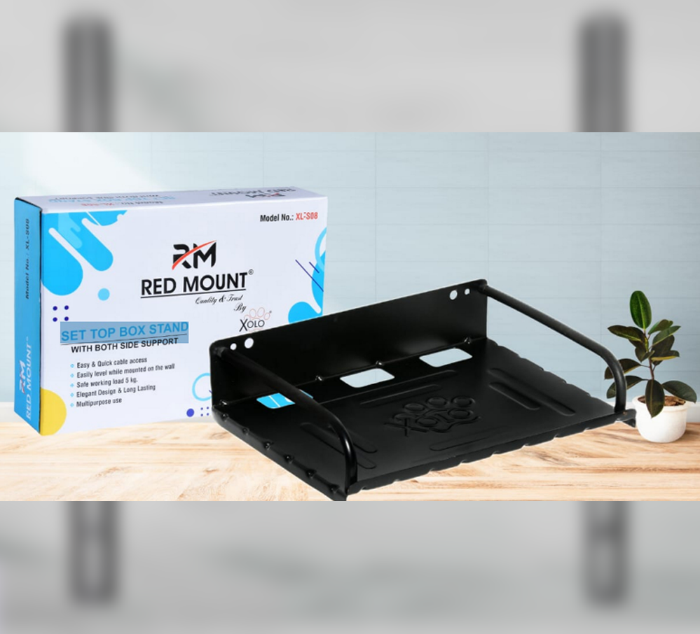 SET TOP BOX STAND WITH BOTH  SIDE SUPPORT